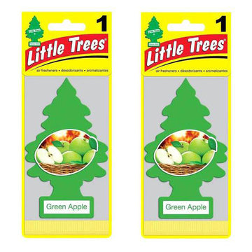 2 Pack x Little Trees Air Freshener - Green Apple